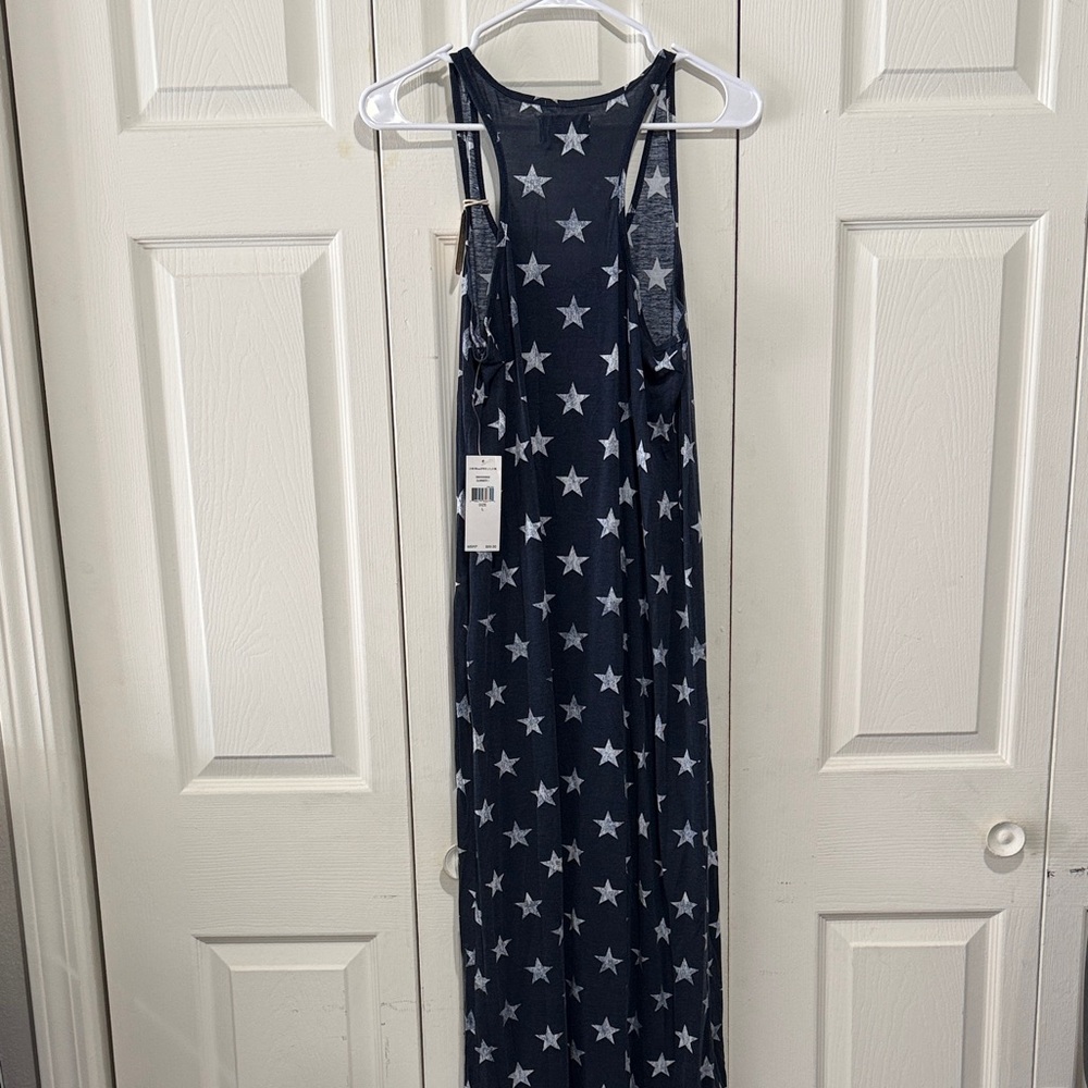 Ralph Lauren Denim & Supply Navy Star Maxi Dress, Large - Picture 2 of 4